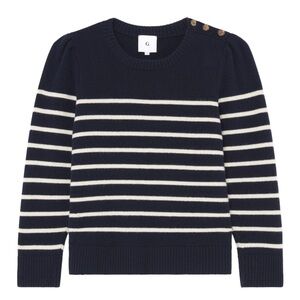 G. label by Goop Striped Girlfriend Crewneck NEW
